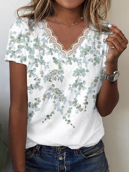 Bunte Bluse Damen Hellgrün