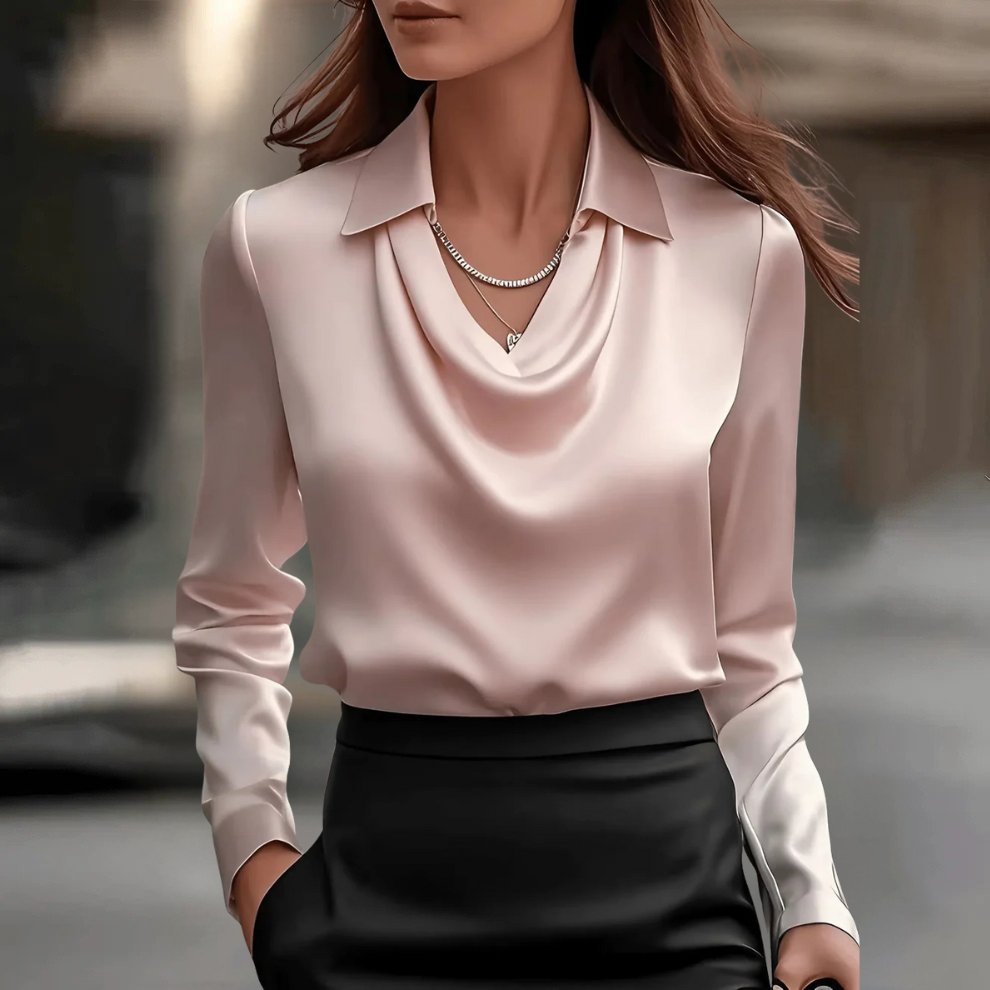 Seidenbluse elegant locker Damen Blusen Business