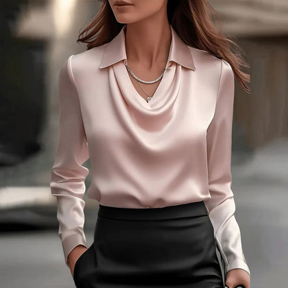 Seidenbluse elegant locker Damen Blusen Business
