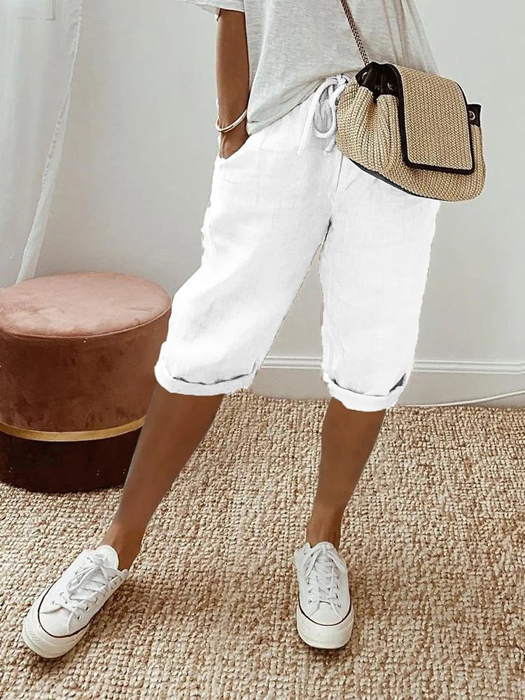 Damen Shorts Baumwolle Casual Sommerhose Sportwear Strandshorts