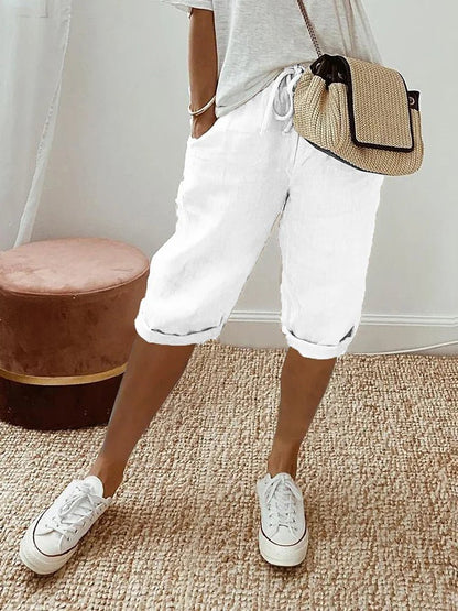 Damen Shorts Baumwolle Casual Sommerhose Sportwear Strandshorts