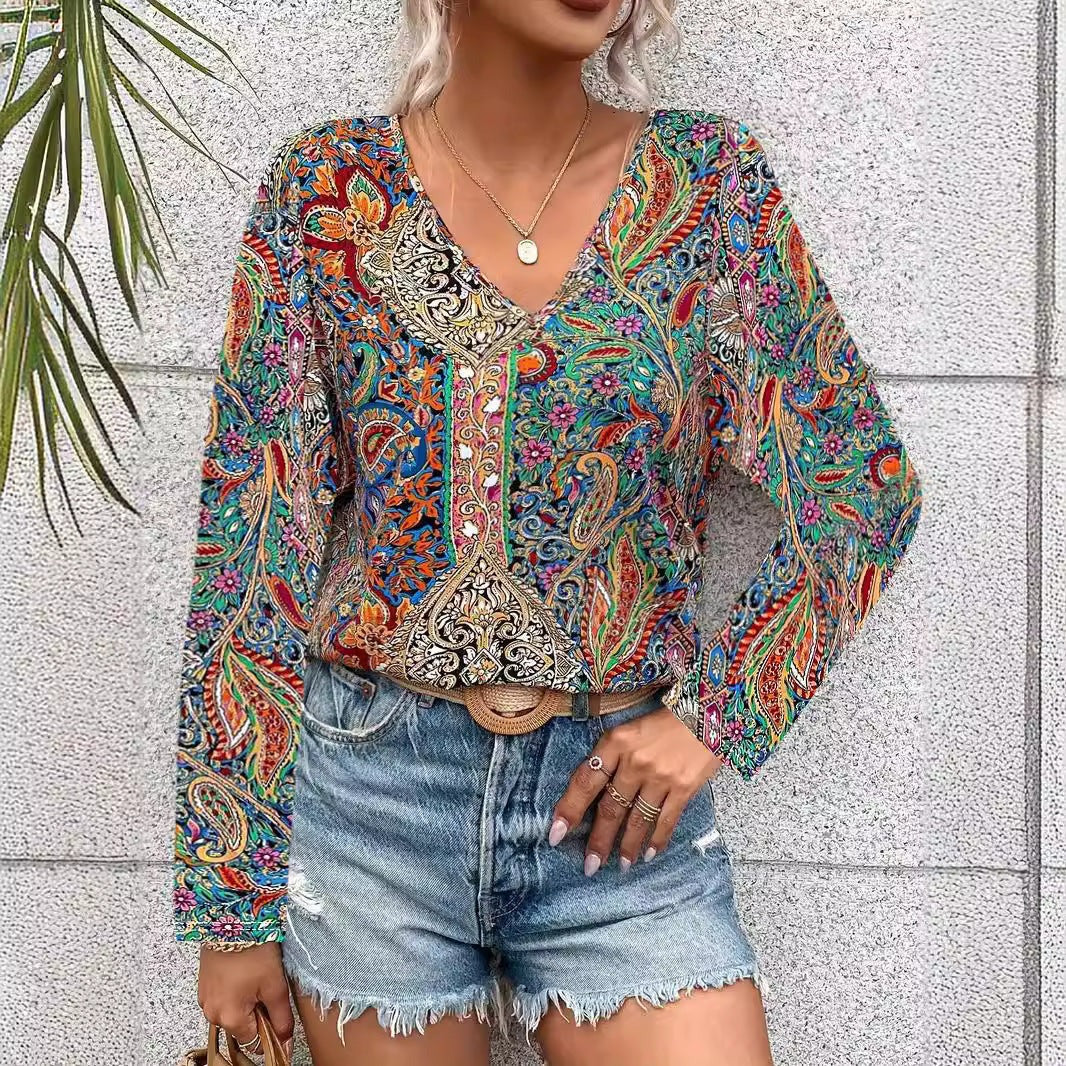 Langarmshirt Damen Blusenshirt