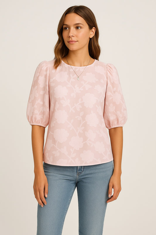Bluse mit Puffärmeln Damen - Blusenshirt Blusen Damen