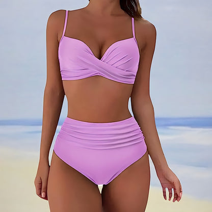 Bikini Damen bauchweg high waist Badeanzug Set