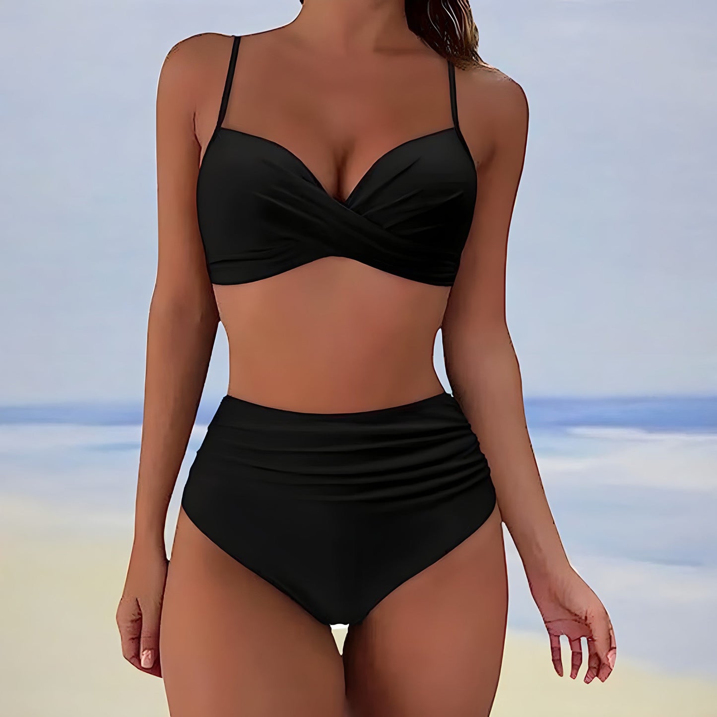 Bikini Damen bauchweg high waist Badeanzug Set