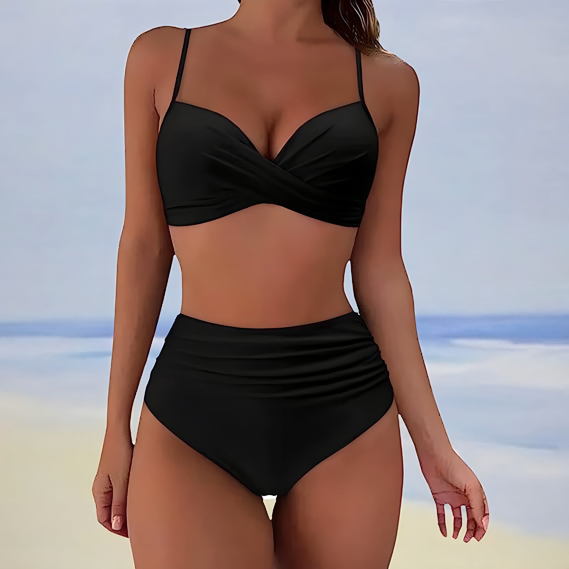 Bikini Damen bauchweg high waist Badeanzug Set