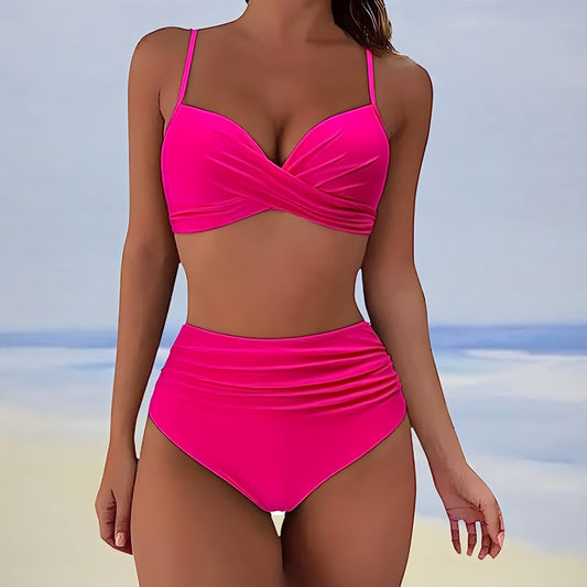 Bikini Damen bauchweg high waist Badeanzug Set