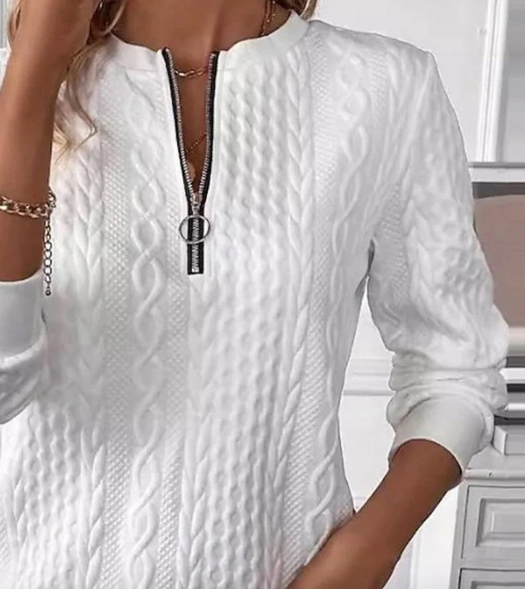 Blusen Damen Weiß Outfit